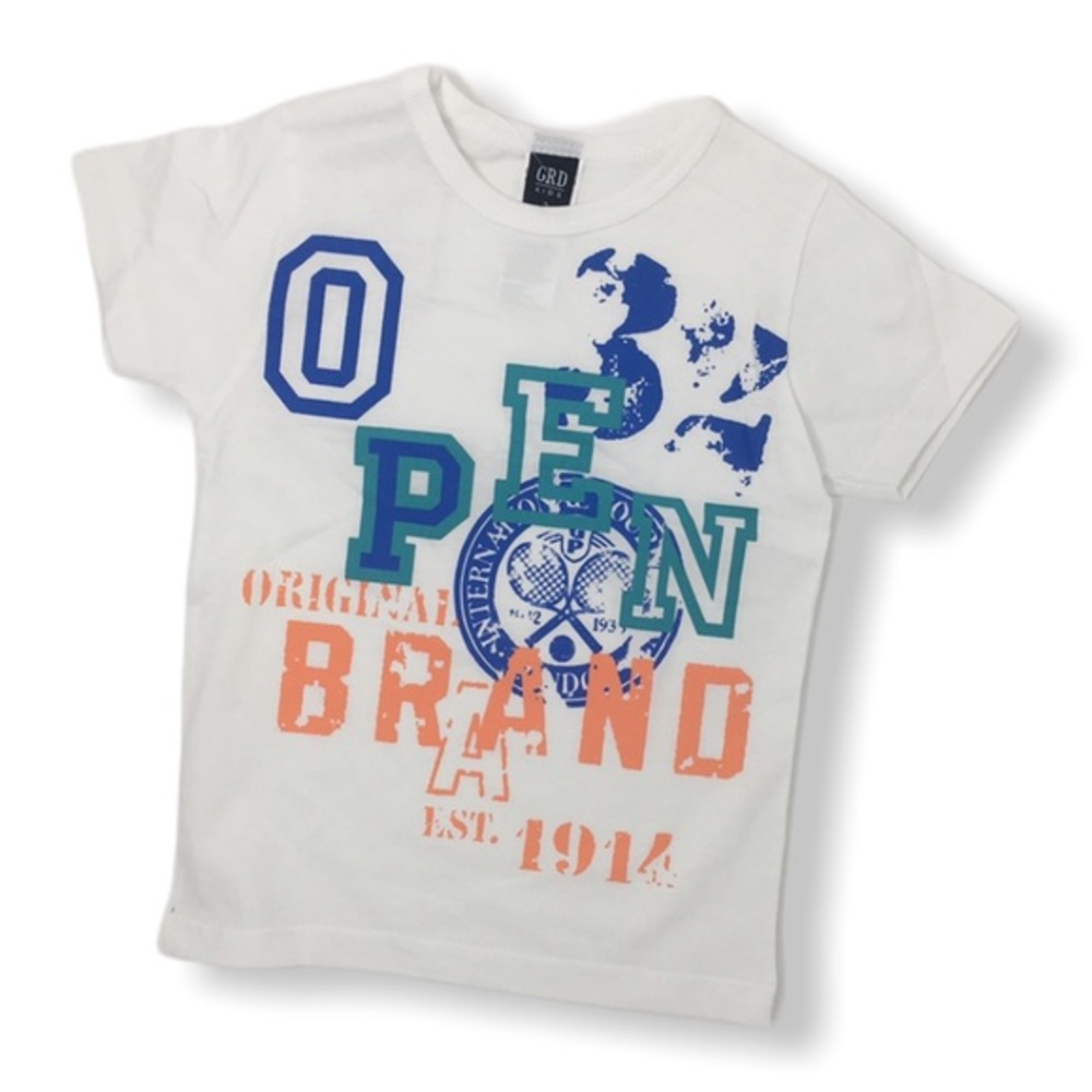 Girandola Boys Short-Sleeve White Tennis T-Shirt